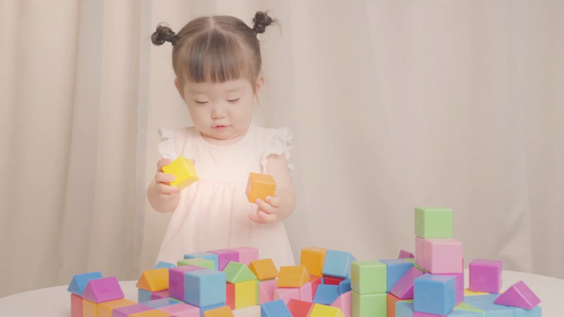 My child is learning social skills by playing with this educational toy.